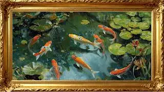 Serene Water Reflections &ndash; 4K Oil Painting Wallpaper for Relaxation | 4K Frame TV Art