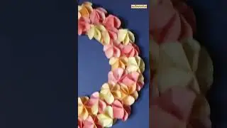Paper Flower Wreath 🌸 So Easy To Make #paperlover #cutegiftidea #craftlover #diy #paperflowers