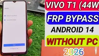Vivo T1 44w Frp Bypass/I Vivo v2168 Google Account Bypass Without Pcll New Method Android 14 /15 