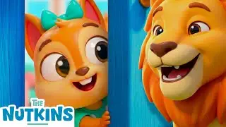 Farm & Wild Animals Sounds 🦁 | Knock Knock Door Song | The Nutkins