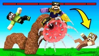 Spawnings a Giant Mechanical Worm in Minecraft (Insane Craft)