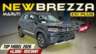 2026 Maruti Brezza Zxi Plus Top Model Black🔥 | New Price Features Discount | Brezza Black Review.