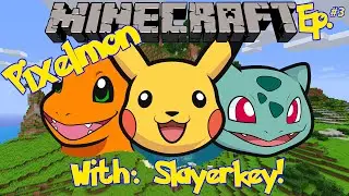 Minecraft: Pixelmon Episode 3 - Catching Water Pokemon, Battling, and Making Pokeballs!