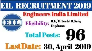 #Engineers India Limited (EIL) Recruitment 2019   #Kannada  Udyoga Mahiti