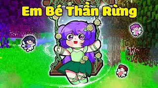 NABEE EM BÉ THẦN RỪNG VÀ 1 NGÀY KẾT BẠN VỚI CON NGƯỜI TRONG MINECRAFT*NABEE THẦN RỪNG 🍀👶