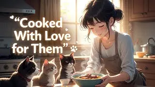Love for Stray Cats & Dogs  (Follow Nature & Nurture) #ghiblistyle #animation #love #cookingvideo