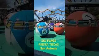 HUSTLER Full Ride @SixFlagsFiestaTexas 2025 - Billiard-themed Tilt-a-Whirl Style Amusement Ride