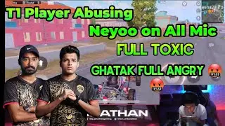 T1 Player Abusing Neyoo On Live Stream | Ghatak Full Angry 🤬🤬#jonathan #neyoo #godlike
