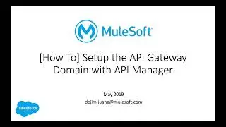 How To - Setup an API Gateway Domain for API Manager Proxies : Mule 4.x (Q2 2019)