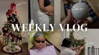 WEEK IN MY LIFE | 33 weeks pregnant, surprise gift, decorate Christmas tree, & dentist appointment