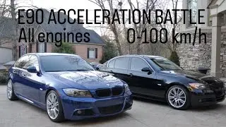 All diesel engines BMW E90 pre LCI vs LCI 316d vs 318d vs 320d vs 325d vs 330d vs 335d Acceleration