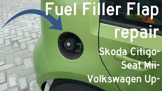 Skoda Citigo, Seat  Mii and Volkswagen Up Fuel Gas cap cover removal and repair; Tankdeckel ausbauen