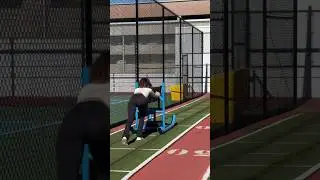 Outdoor Drive Sled leg workout push/pull #movestrong #fitground