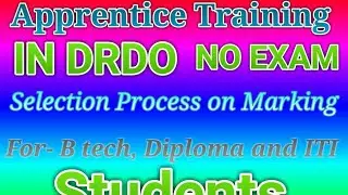 Apprentice Training in DRDO of 2020.