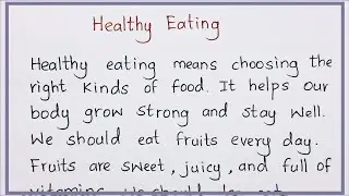 How to write an essay about healthy eating ? | Healthy Eating | Nifty's English