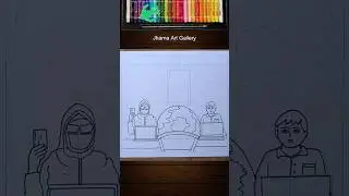 Safer Internet Day Drawing Easy | Computer Security Day Drawing | Cyber Safety Day Drawing
