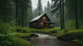 Rain at a Forest Cabin for Deep Sleep - 10 Hours