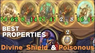 BEST PROPERTIES--DIVINE SHIELD & POISONOUS | HEARTHSTONE BATTLEGROUNDS STRATEGY