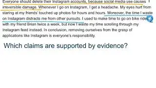 Distinguish between supported and unsupported claims in a text