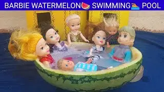 Barbie Video 62 | BARBIE WATERMELON🍉 SWIMMING🏊 POOL | Fun Barbie Show