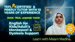 Online English Tutor for Kids/Adult  Montessori & Dyslexia Support  Spoken English for Children