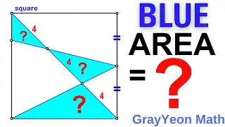 Find the area of the blue region #geometryskills #mathpuzzles #importantgeometryskillsexplained