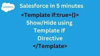 Show/Hide an input box using template If in Lightning web Components | Part 5
