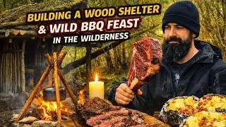 Soothing ASMR to Help You Sleep Peacefully | Wood Shelter & Wild BBQ #asmrsleep #relaxingasmr