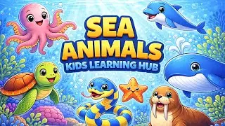 Sea Animals Names for Kids 🐠 | Kids Learning Hub