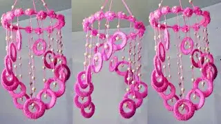 DIY WOOLEN JHUMAR/WOOL WIND CHIME/CRAFT IDEA OUT OF WOOL.