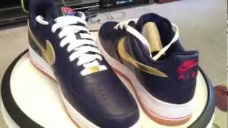 Nike Air Force 1 Low - USA Colorway - Midnight Navy / Sport Red / White...