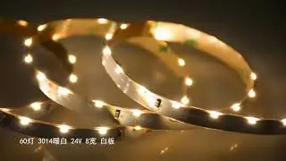 DC24 60LEDs 3014smd 8mm pcb width warm white led strip