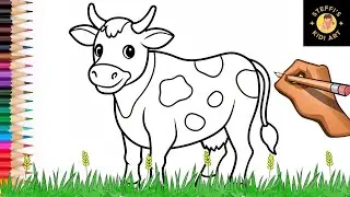 How to make cow drawing easy for kids and Toddlers|stepbystep|TamilExplain|#drawing #trending#viral 