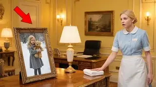 Putzfrau Entdeckt Ihr Eigenes Foto, Gerahmt Im Privaten Büro Eines Millionärs