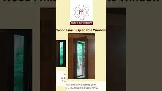 Wood Finish Openable Windows!#WoodFinishWindows #MadhuIndustries #ElegantLiving #UPVCWindows