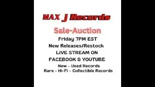 Live Stream auction -  sale Max J Recordsa