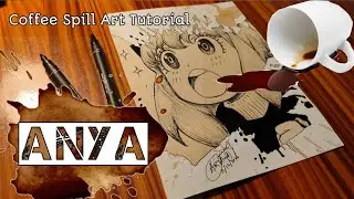 How to make coffee spill art of Anya Forger SpyxFamily | Easy Tutorial✨| ARTfred