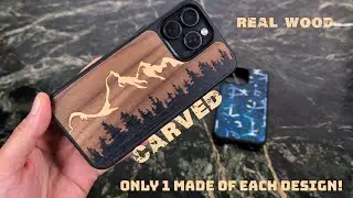 iPhone 15 Pro Max REAL WOOD & Inlaid Cases : Get Carved!