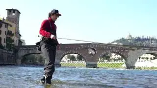 L'Adige a Verona - Pesca a mosca in centro a Verona- Flyfishing downtown Verona