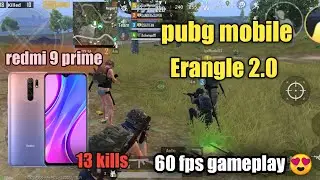 redmi 9 prime 60 fps  gameplay . pochinki 13 kills. hotdrop gameplay.