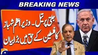 PM Shehbaz Demands Palestinian State on Pre-1967 Borders with Jerusalem as Capital | Breaking News