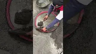 Round Shape Cement Wall Decoration | Amazing Handmade Skills #shorts