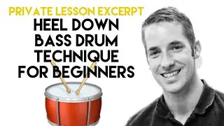 Beginner Heel Down Bass Drum Technique   HD 720p