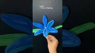 Flower making🌷 #simpleflowermaking #craft #diy #pipecleanerart #lilly