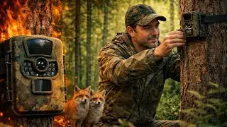 فضول جرو ثعلب أحمر أمام كاميرا فخ | Red Fox Cub Shows Curiosity | Trail Cam Video