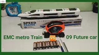 Metro Train!! EMC 3d Light mugical Train!! 09future car!! concept car unboxing & testing!!toy train#