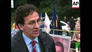 Small protest outside Iran embassy over Tehran deaths