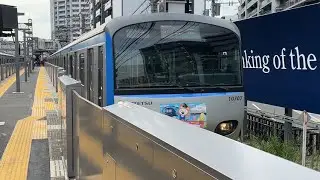 【10707F ゆめが丘ソラトス号】相鉄10000系10707編成　各駅停車横浜行きが平沼橋駅2番線を発車するシーン