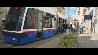Poland, Bydgoszcz, tram 2 ride from Dworcowa to Las Gdański