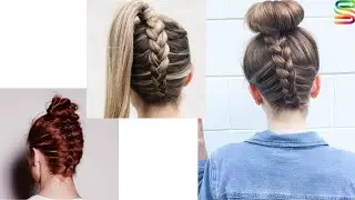 Quick and easy upside down hair braid 2023 #hairtutorials